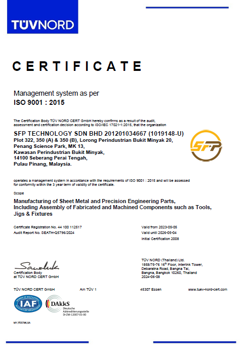 SFP-certificate