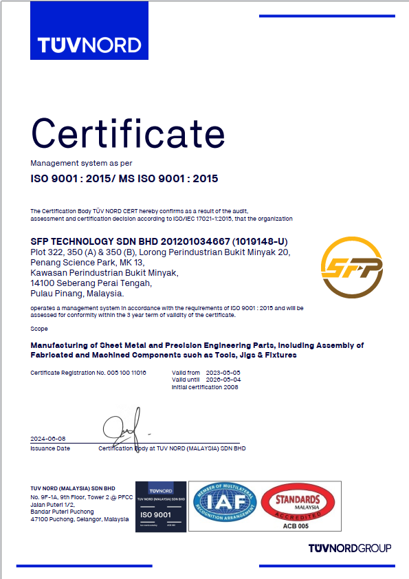 SFP-certificate